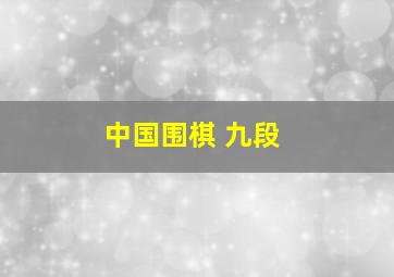 中国围棋 九段